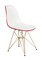 LeisureMod Cresco Molded 2-Tone Eiffel Side Chair with Gold Base